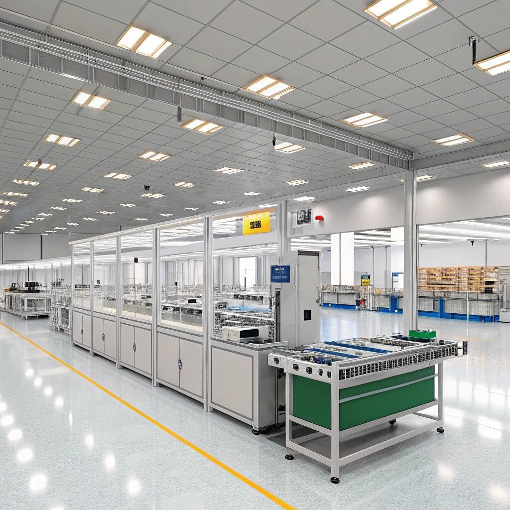 Automated production line in clean factory