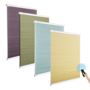 Motorized No-Drill Honeycomb Blinds