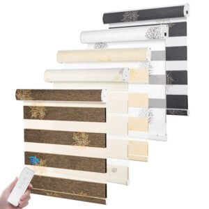 Motorized Jacquard Zebra Blinds